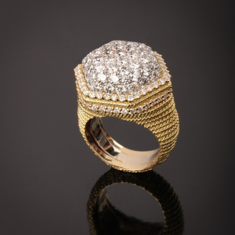 Firenze, Gold and diamond ring